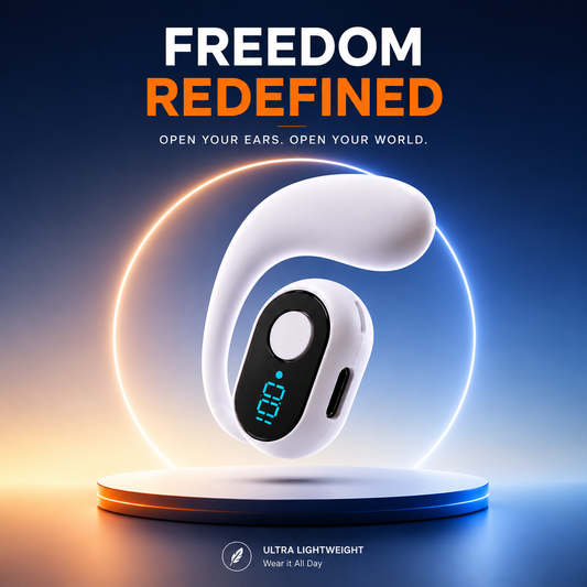 Clip On Wireless Bluetooth Calling Earphone With Display