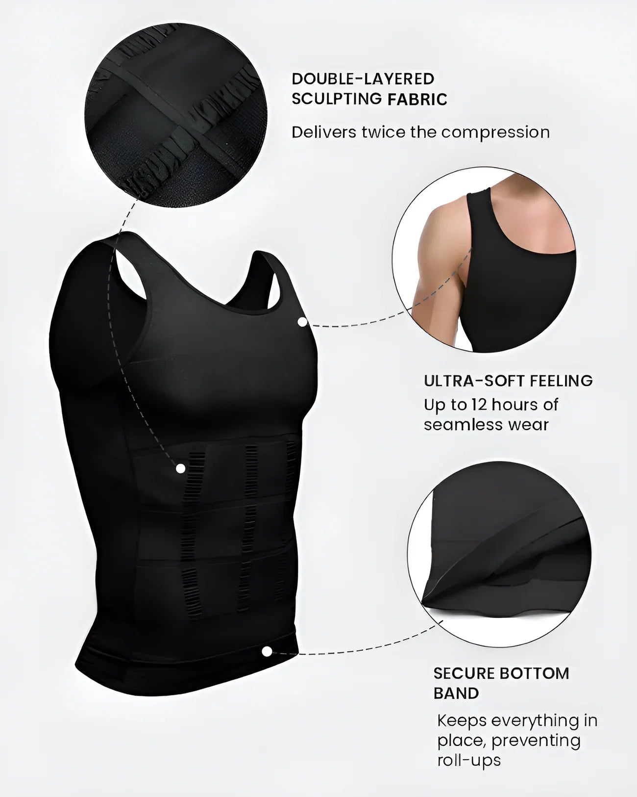 Premium Men’s Body Shaper – Instant Slimming & Tummy Control Tank