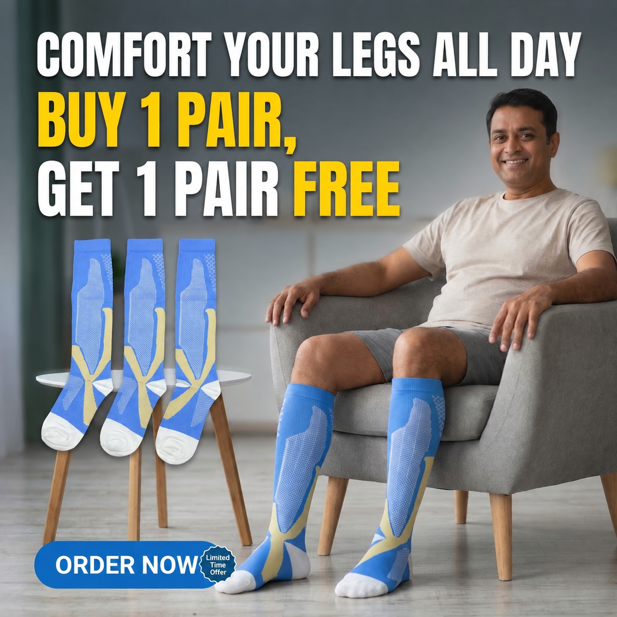 Compression Socks for Pain Relief (Buy 1 Get 1 Pair)