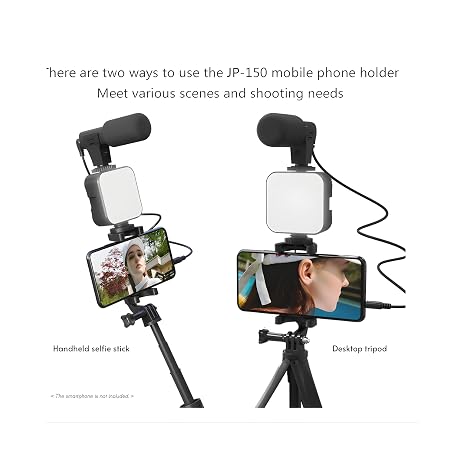 Smart Video Making Kit with LED Light, Mic, Tripod & Bluetooth Remote
