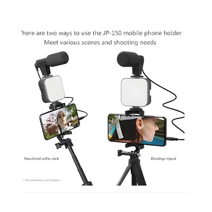 Smart Video Making Kit with LED Light, Mic, Tripod & Bluetooth Remote